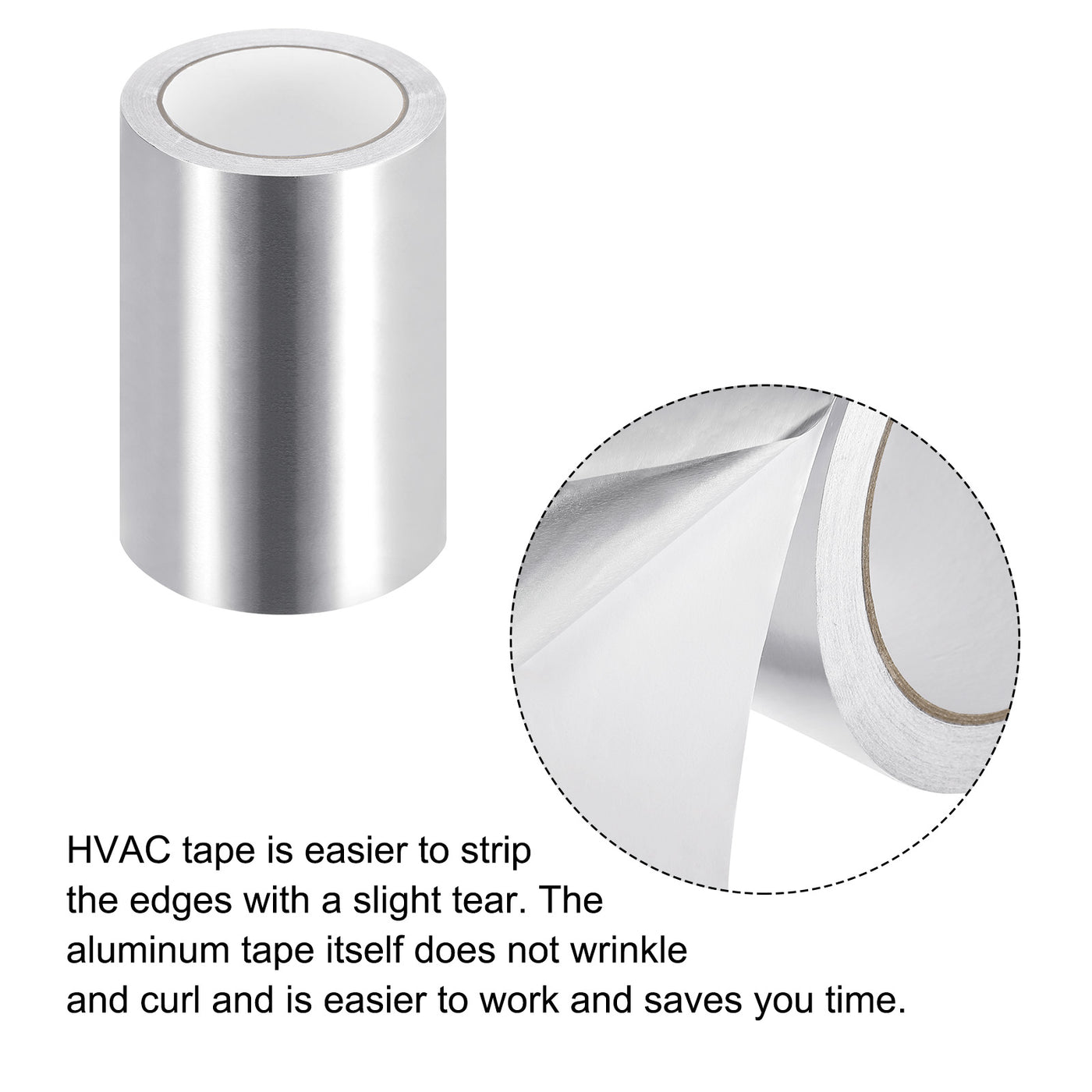 Harfington Aluminum Tape, 7.87 Inch x 65ft Foil Tape (3.5 Mil) Silver Tape Aluminum Tape