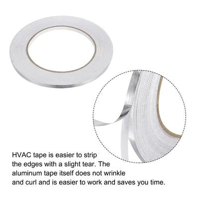 Harfington Aluminum Tape, 0.2 Inch x 50 Yard Foil Tape (1.96 Mil) Silver Tape Aluminum Tape