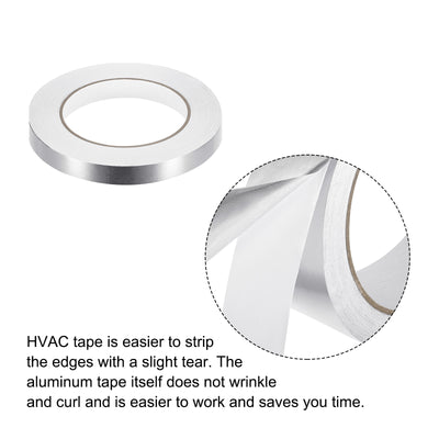 Harfington Aluminum Tape, 0.59 Inch x 50 Yard Foil Tape (1.96 Mil) Silver Tape