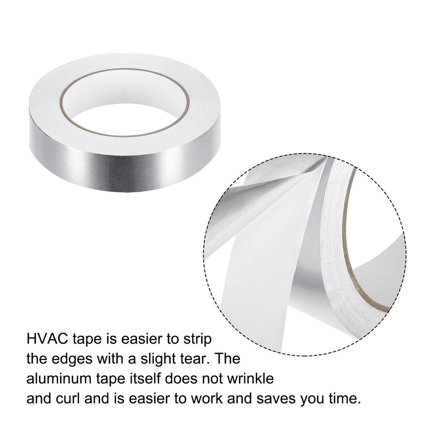 Harfington Aluminum Tape, 0.98 Inch x 50 Yard Foil Tape (1.96 Mil) Silver Tape