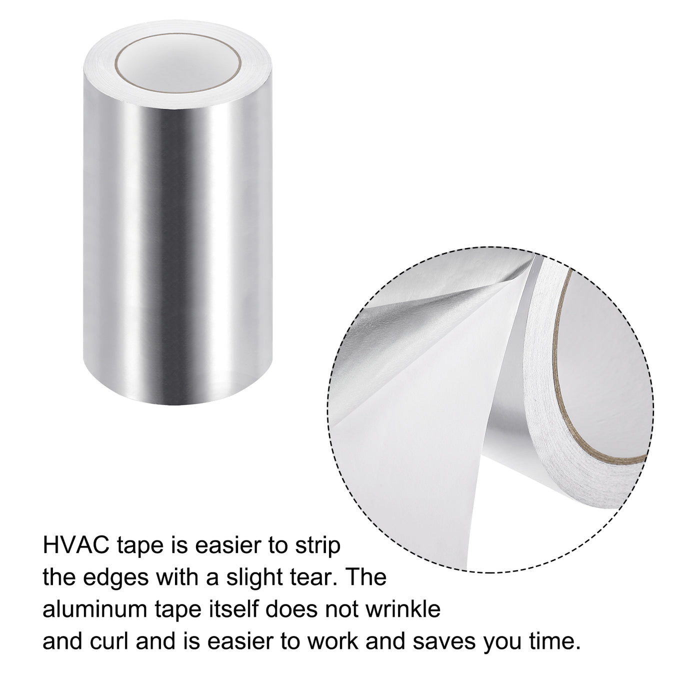 Harfington Aluminum Tape, 7.87 Inch x 50 Yard Foil Tape (1.96 Mil) Silver Tape