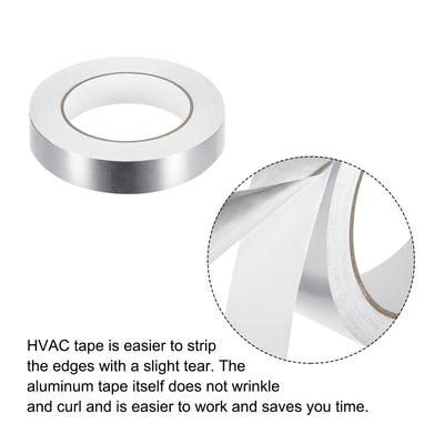 Harfington Aluminum Foil Tape, 0.79 Inch x 49 Yard Foil Tape (1.96 Mil), Pack of 2