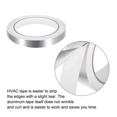 Harfington Aluminum Foil Tape, 0.59 Inch x 65ft Foil Tape (1.96 Mil), Pack of 3