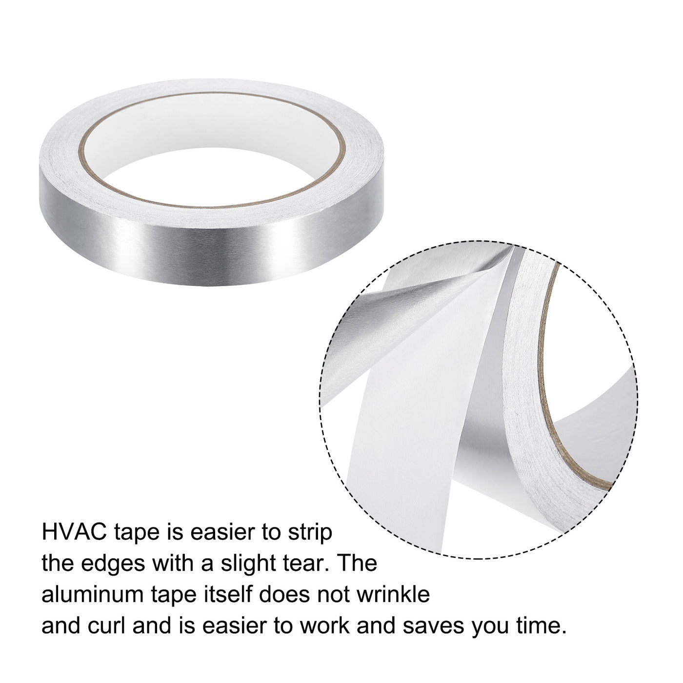 Harfington Aluminum Tape, 0.71 Inch x 65ft Foil Tape (1.96 Mil) Silver Tape Aluminum Tape