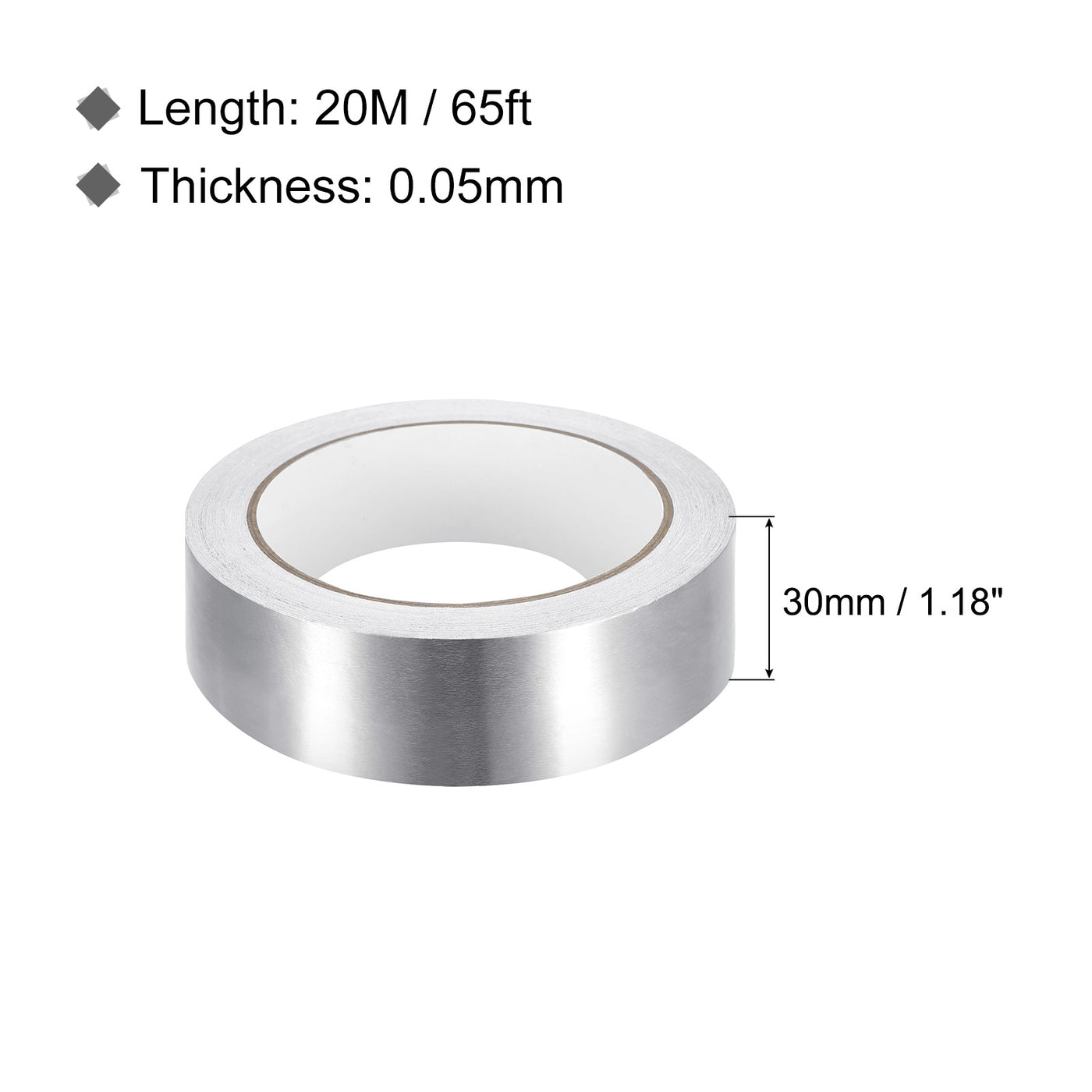 Harfington Aluminum Tape, 1.18 Inch x 65ft Foil Tape (1.96 Mil) Silver Tape Aluminum Tape