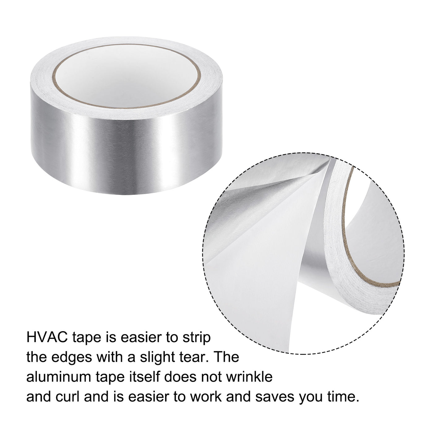Harfington Aluminum Tape, 1.77 Inch x 65ft Foil Tape (1.96 Mil) Silver Tape Aluminum Tape