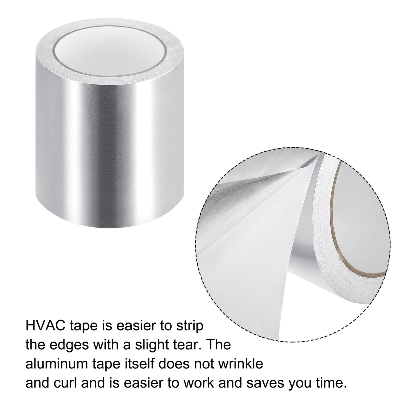 Harfington Aluminum Tape, 4.72 Inch x 65ft Foil Tape (1.96 Mil) Silver Tape Aluminum Tape
