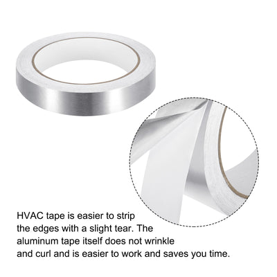 Harfington Aluminum Foil Tape, 0.71 Inch x 65ft Foil Tape (1.96 Mil), Pack of 2