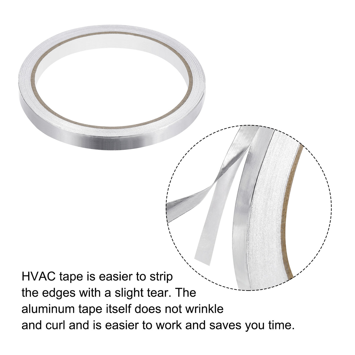 Harfington Aluminum Foil Tape, 0.39 Inch x 32.8ft Foil Tape (3.1 Mil), Pack of 3