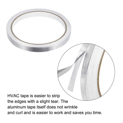 Harfington Aluminum Foil Tape, 0.39 Inch x 32.8ft Foil Tape (3.1 Mil), Pack of 3