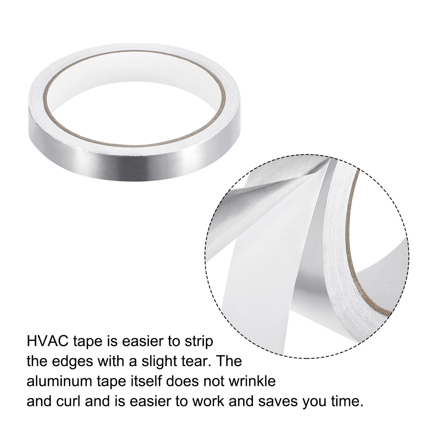 Harfington Aluminum Foil Tape, 0.71 Inch x 32.8ft Foil Tape (3.1 Mil), Pack of 3