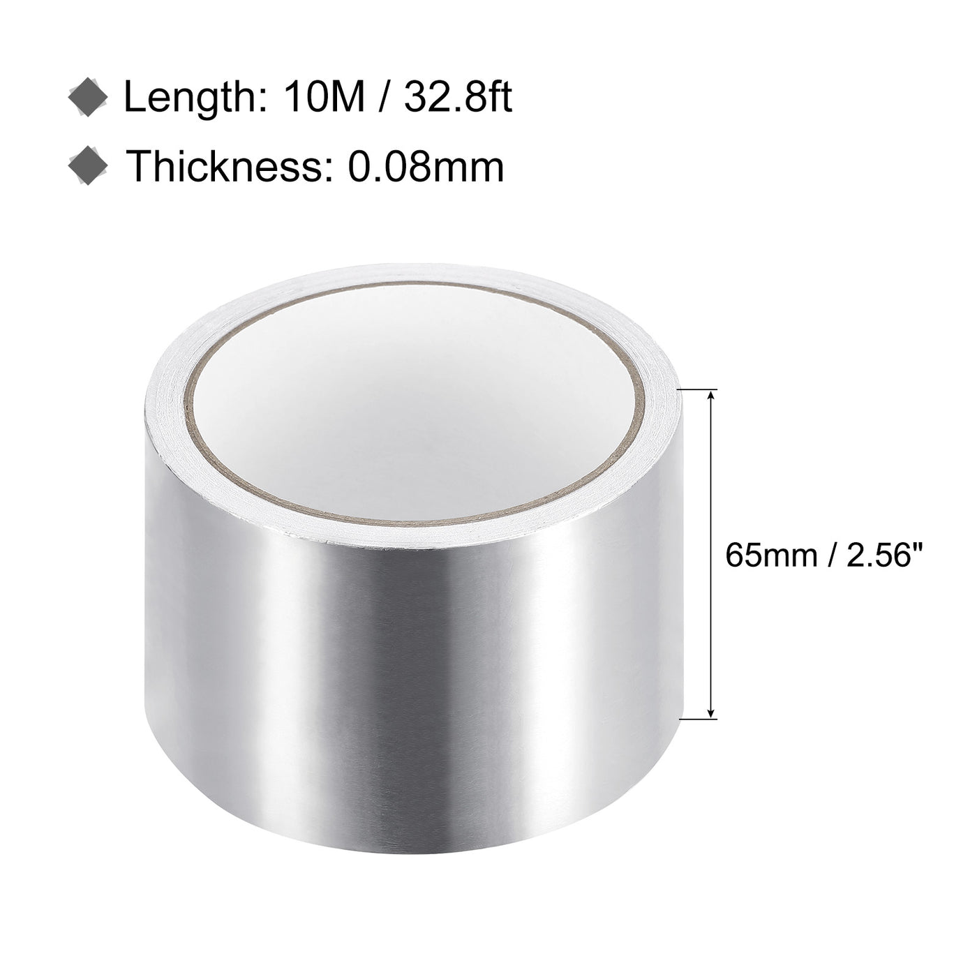 Harfington Aluminum Tape, 2.56 Inch x 32.8ft Foil Tape (3.1 Mil) Silver Tape Aluminum Tape
