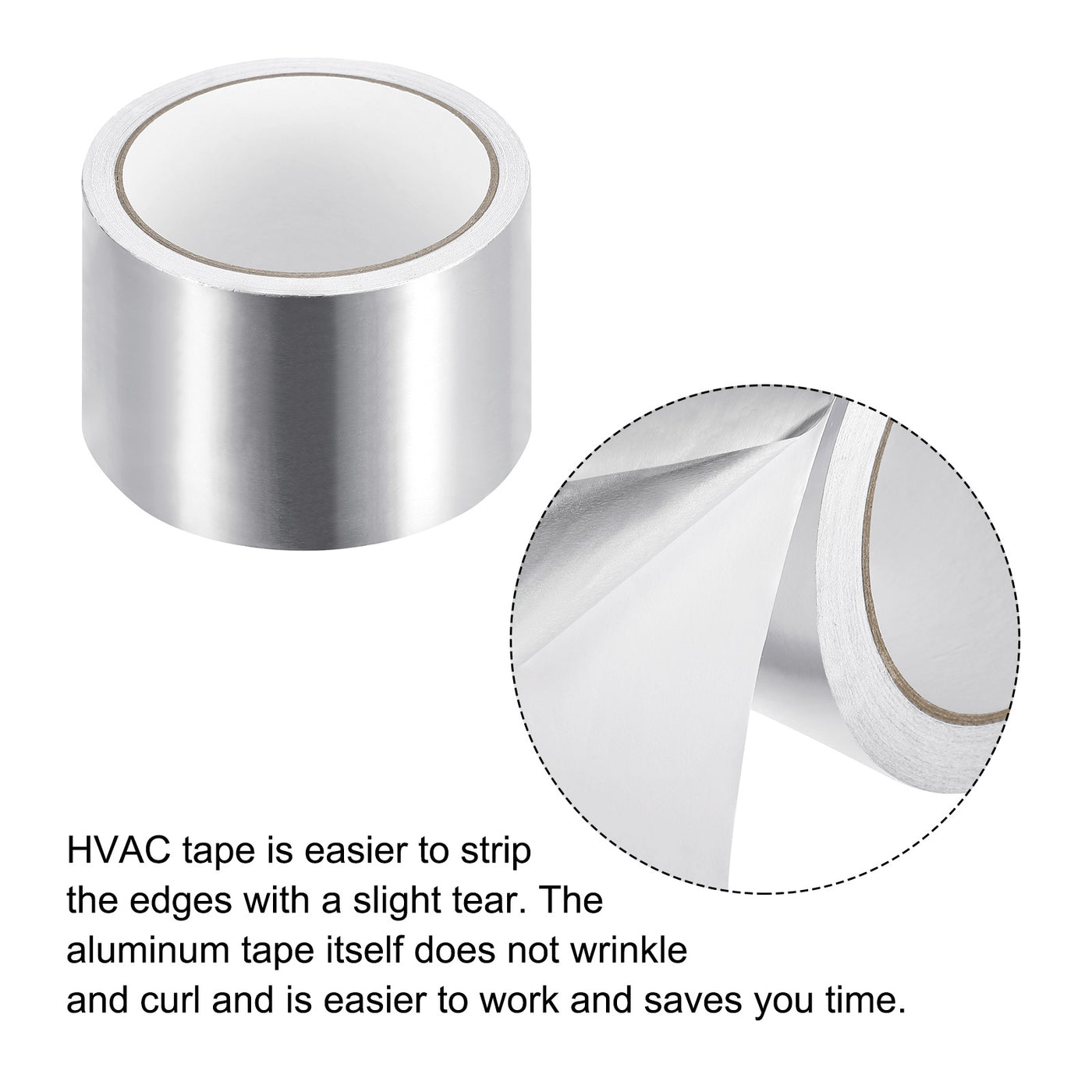 Harfington Aluminum Tape, 2.56 Inch x 32.8ft Foil Tape (3.1 Mil) Silver Tape Aluminum Tape