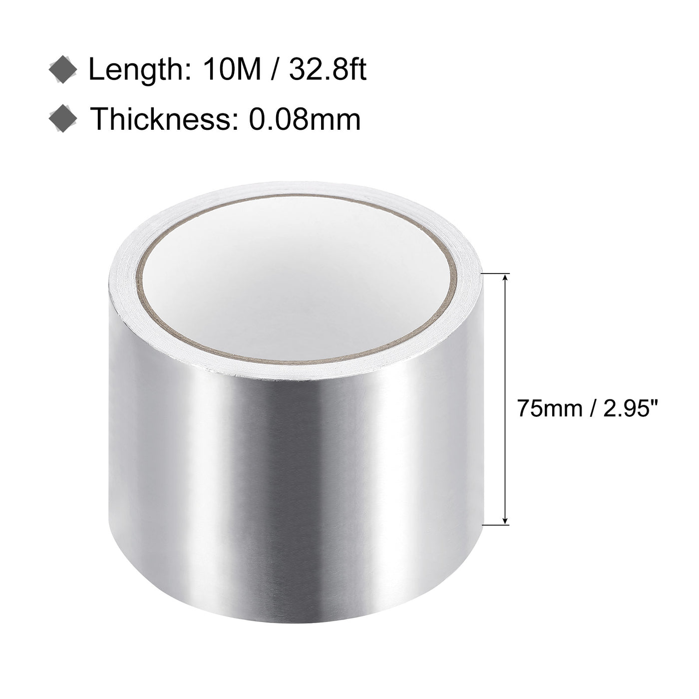 Harfington Aluminum Tape, 2.95 Inch x 32.8ft Foil Tape (3.1 Mil) Silver Tape Aluminum Tape
