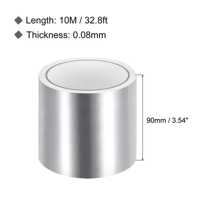 Harfington Aluminum Tape, 3.54 Inch x 32.8ft Foil Tape (3.1 Mil) Silver Tape Aluminum Tape