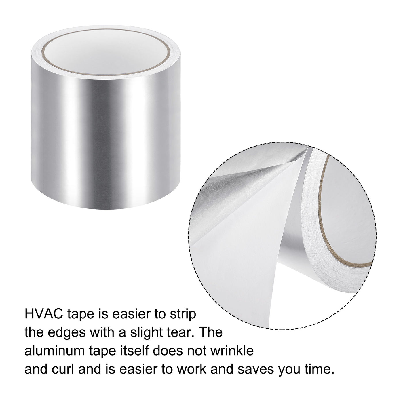 Harfington Aluminum Tape, 3.54 Inch x 32.8ft Foil Tape (3.1 Mil) Silver Tape Aluminum Tape