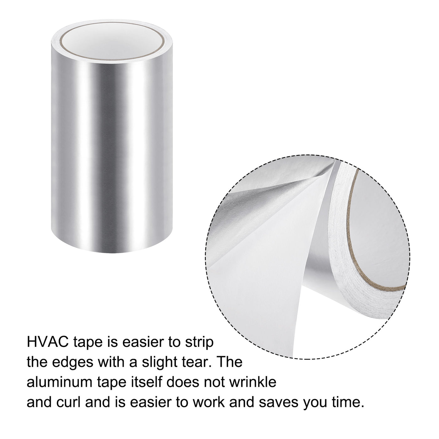Harfington Aluminum Tape, 7.09 Inch x 32.8ft Foil Tape (3.1 Mil) Silver Tape Aluminum Tape