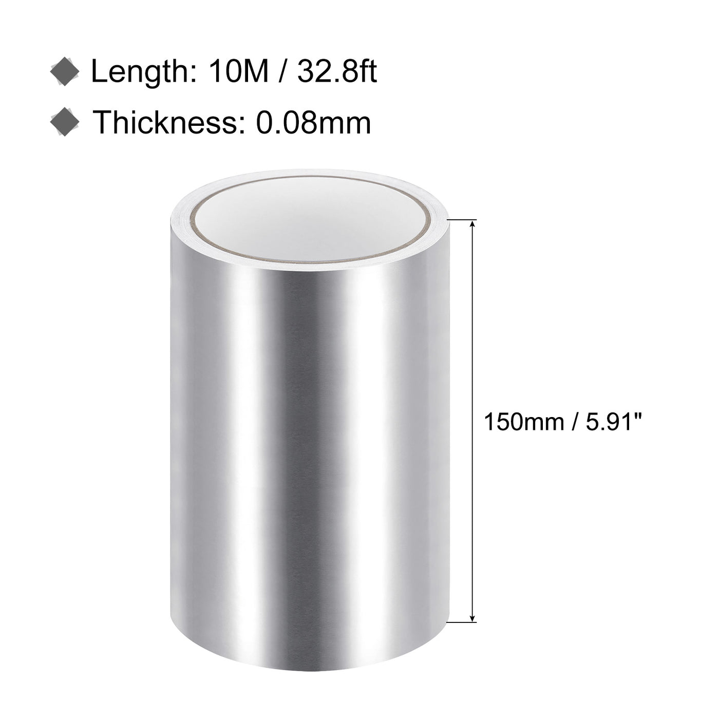 Harfington Aluminum Foil Tape, 5.91 Inch x 32.8ft Foil Tape (3.1 Mil), Pack of 2
