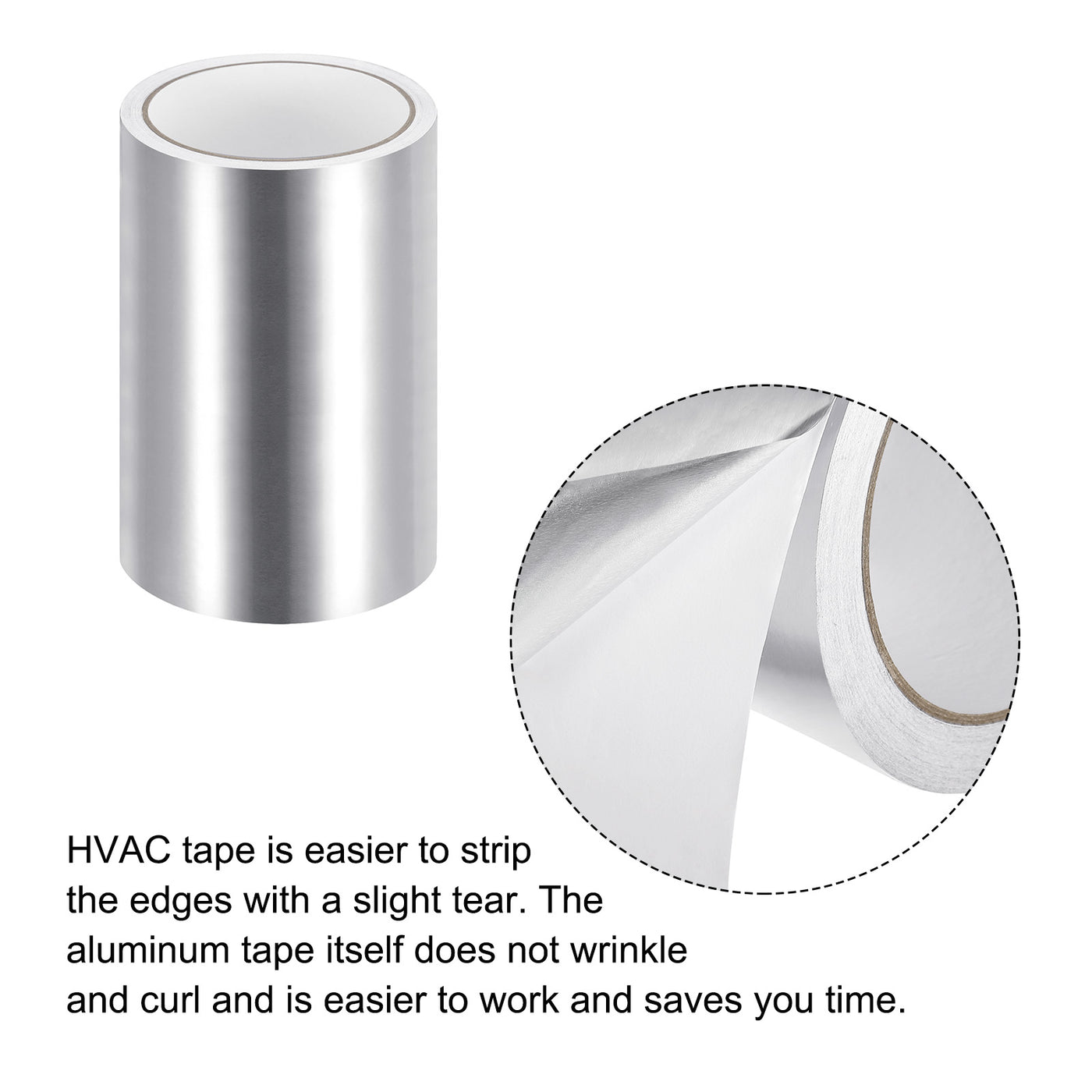Harfington Aluminum Foil Tape, 5.91 Inch x 32.8ft Foil Tape (3.1 Mil), Pack of 2