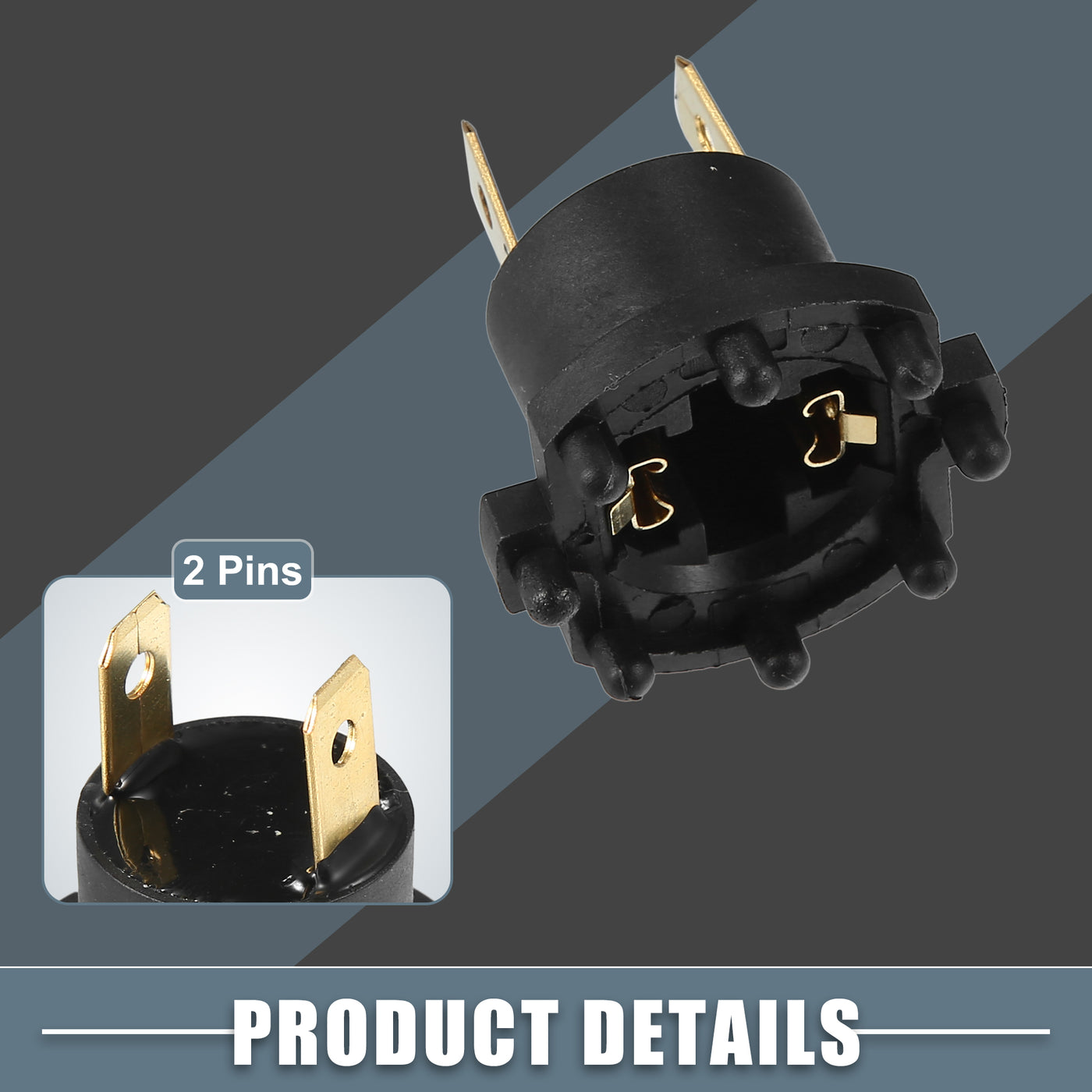 A ABSOPRO Headlight Headlamp Bulb Socket Adapter B28V-51-0A3 B28V-51-0A3A for Mazda 3 2004-2009 Plastic Black (Set of 2)