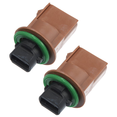 A ABSOPRO Turn Signal Light Park Stop Marker Lamp Bulb Socket Holder 9E53-13411-AA for Ford F-250 F-350 Super Duty 2017 Plastic Brown (Set of 2)