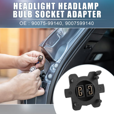 Harfington Car Headlight Headlamp Bulb Socket Adapter 90075-99140 for Lexus ES300 ES330 2002-2004 for Toyota Celica 2000-2005