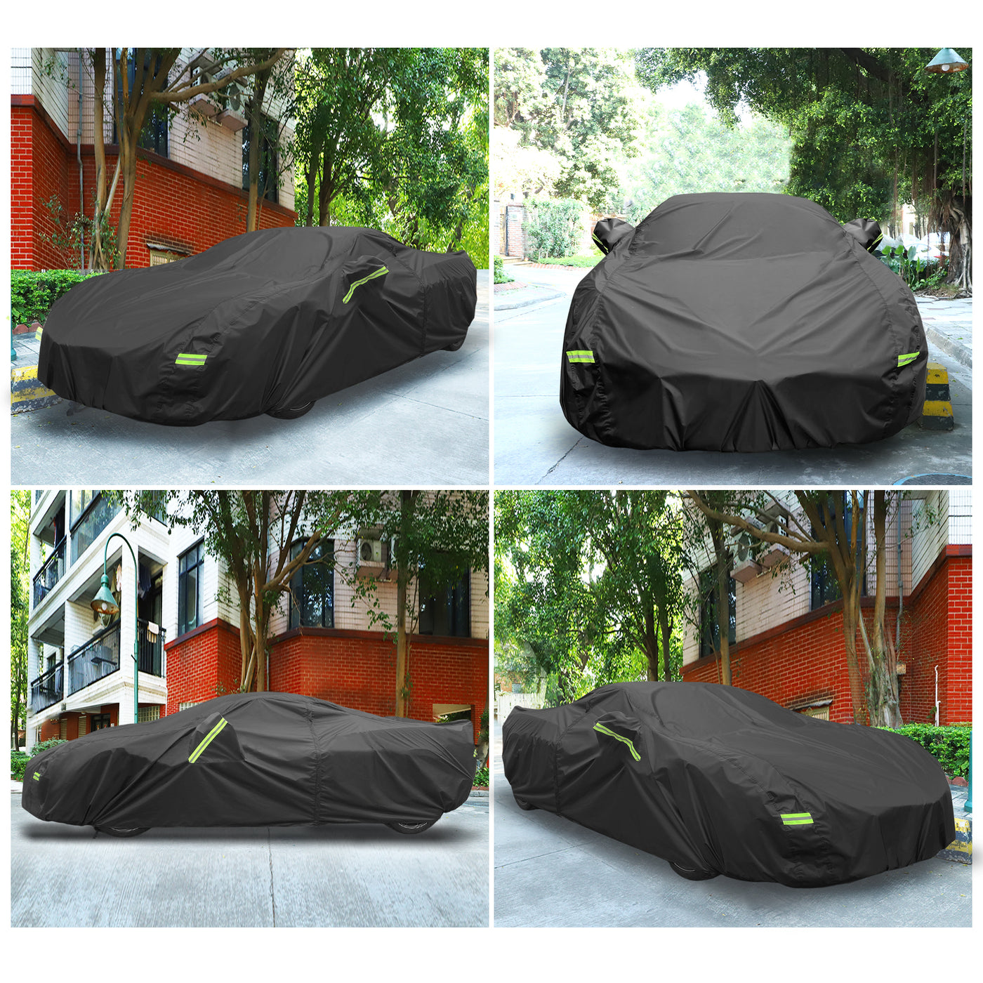 X AUTOHAUX Waterproof Car Cover for Chevrolet Corvette C8 2020-2023 Outdoor Full Car Cover All Weather Protection Rain Sun Protection with Zipper Black