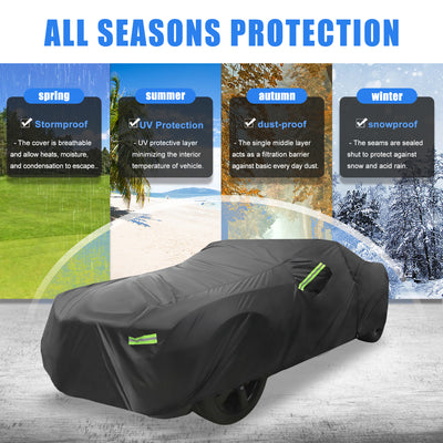 Harfington Waterproof Car Cover for Chevrolet Camaro 2010-2022 210D Outdoor Full Car Cover All Weather Windproof Sun Rain Protection with Door Zipper