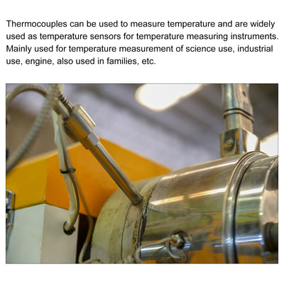 Harfington K Type Temperature Sensor 2pcs M6 Screw Temperature Probes Thermocouple 16ft 0 to 800°C(32 to 1472°F)