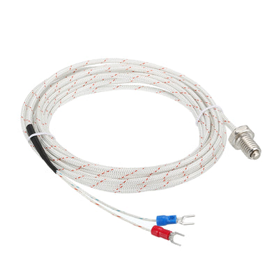Harfington K Type Temperature Sensor M8 Screw Temperature Probes Thermocouple 13ft Insulated Wire 0 to 800°C(32 to 1472°F)