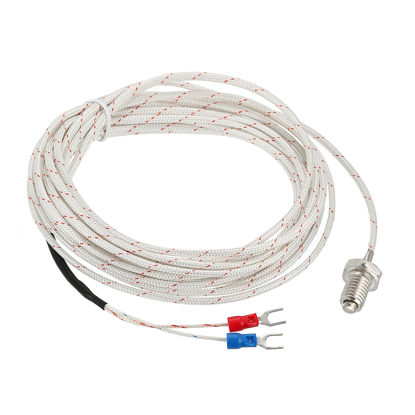 Harfington K Type Temperature Sensor M8 Screw Temperature Probes Thermocouple 16ft Insulated Wire 0 to 800°C(32 to 1472°F)