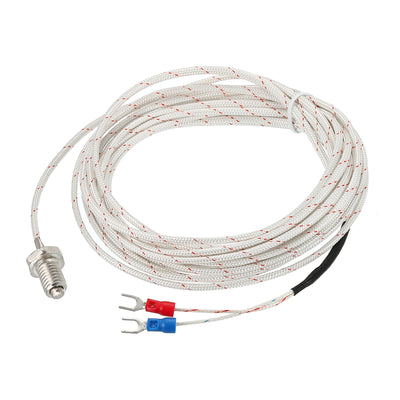 Harfington K Type Temperature Sensor M8 Screw Temperature Probes Thermocouple 16ft Insulated Wire 0 to 800°C(32 to 1472°F)