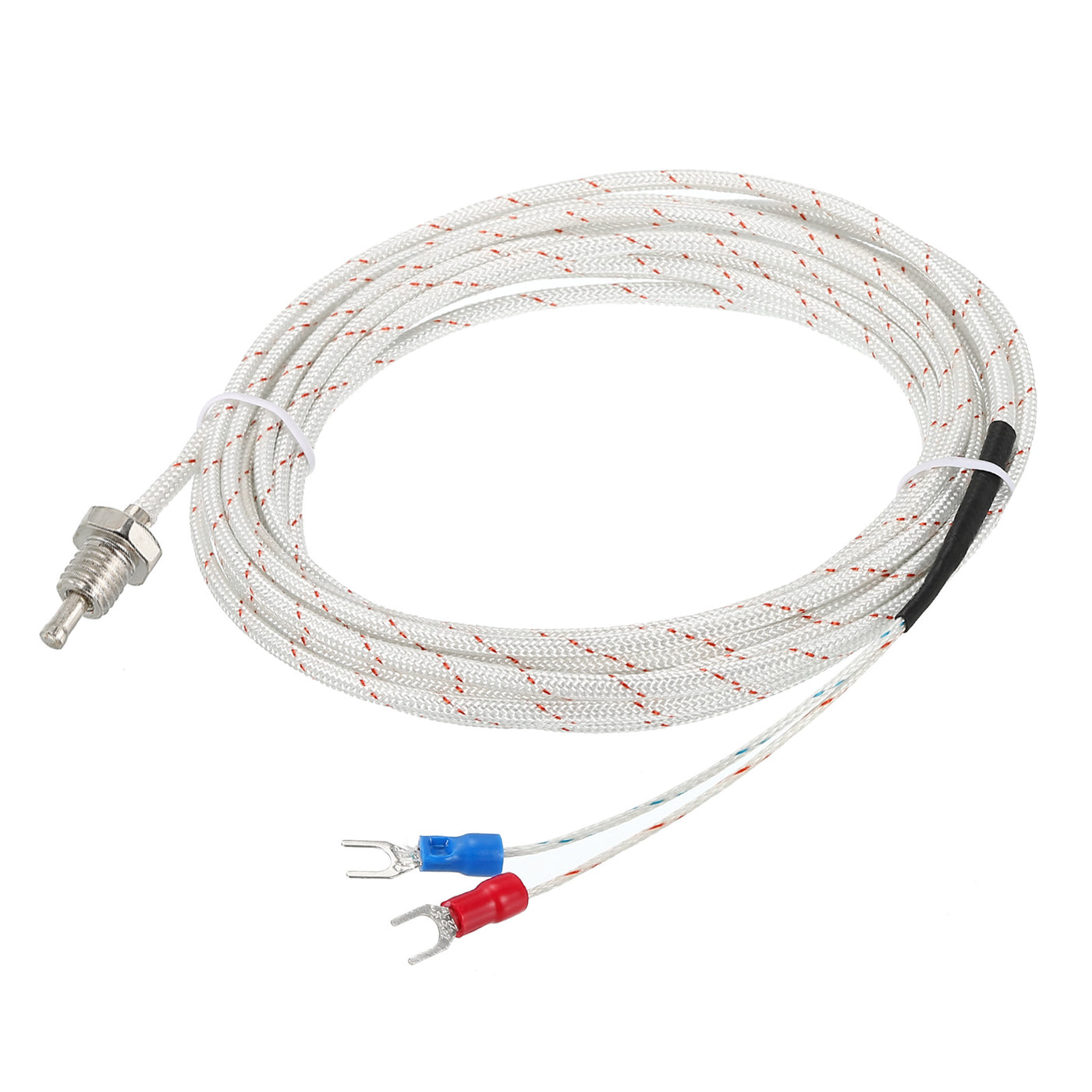 Harfington K Type Temperature Sensor M10 Screw Temperature Probes Thermocouple 13ft Insulated Wire 0 to 800°C(32 to 1472°F)