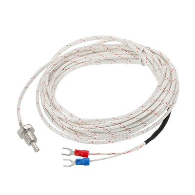Harfington K Type Temperature Sensor M10 Screw Temperature Probes Thermocouple 16ft Insulated Wire 0 to 800°C(32 to 1472°F)