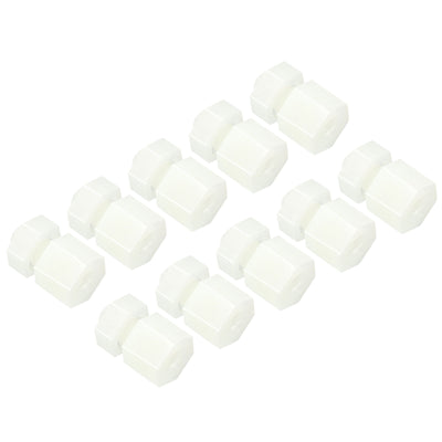 Harfington M4x6+6mm Male Female Standoff, 50Pcs Nylon Screws Hex Spacer with 50Pcs Nut for PCB, Motherboard, Computer Case, Circuit Board, Electronic