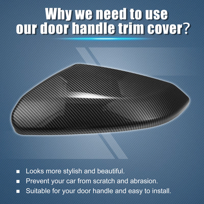 Harfington 1 Pair ABS Carbon Fiber Pattern Black Car Door Side Rearview Mirror Cover Trim for Honda 10th Gen Civic 2016-2021 Exterior Accessories