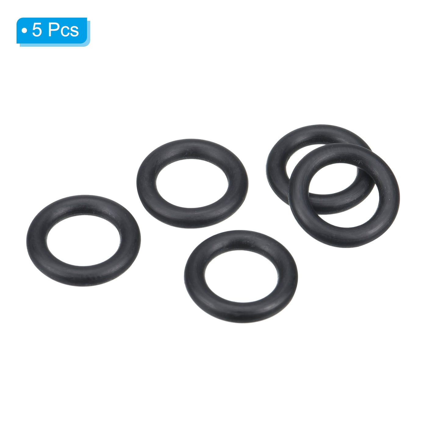 Harfington 5pcs 14x9x2.65mm Nitrile Rubber O-Rings Metric Sealing Gaskets, Black