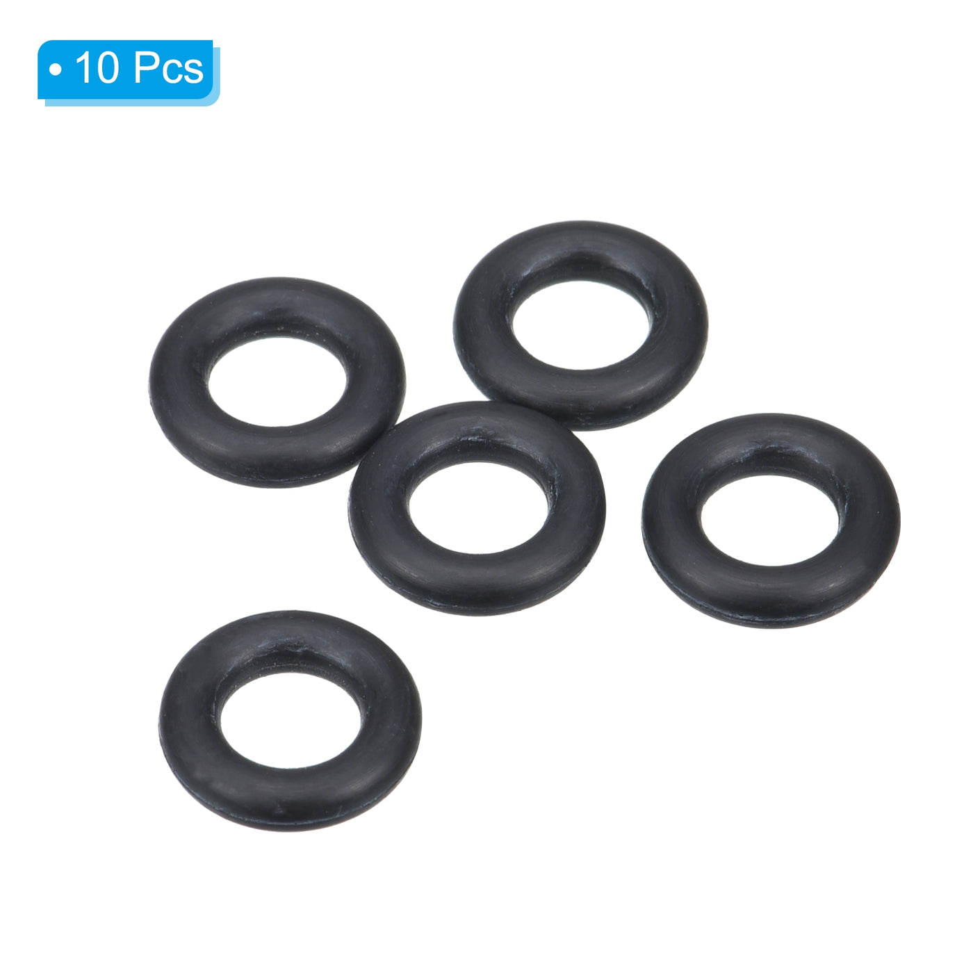 Harfington 10pcs 11x6x2.65mm Nitrile Rubber O-Rings Metric Sealing Gaskets, Black