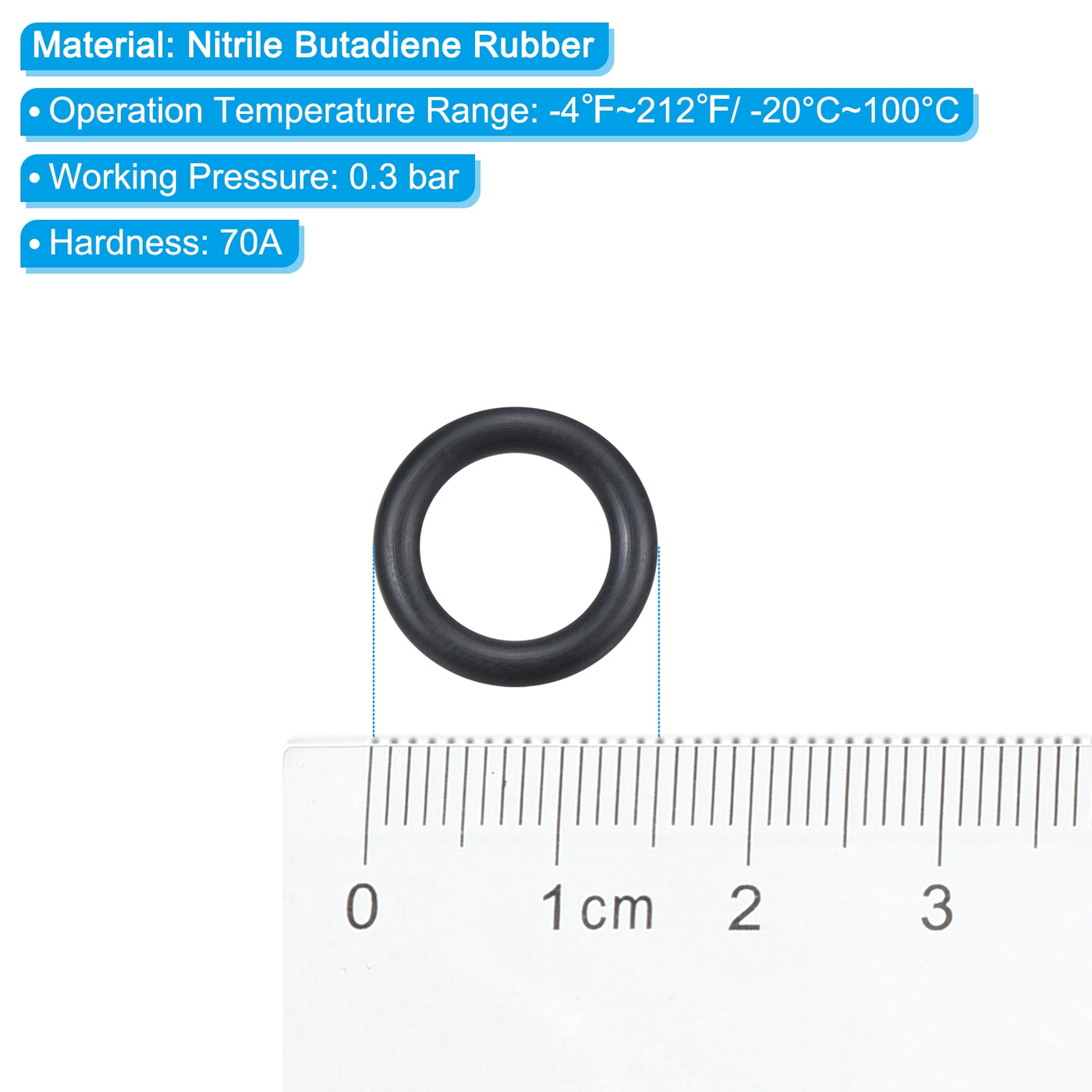 Harfington 5pcs 15x9.5x2.65mm Nitrile Rubber O-Rings Metric Sealing Gaskets, Black