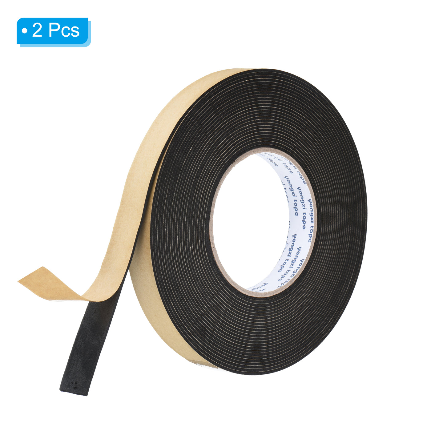 Harfington Foam Tape Weather Strip, 2 Rolls 20mmx1.5mmx10m Weather Stripping Door Seal EVA Foam Tape Insulation Strip