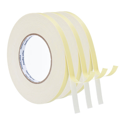 Harfington Foam Tape Weather Strip, 3 Rolls 10mmx1.5mmx10m Weather Stripping Door Seal EVA Foam Tape Insulation Strip