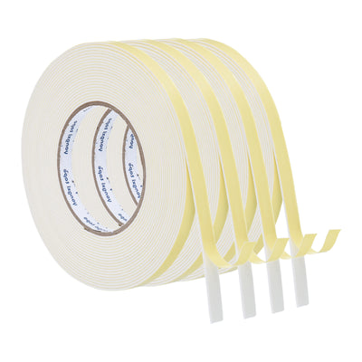 Harfington Foam Tape Weather Strip, 4 Rolls 10mmx2mmx8m Weather Stripping Door Seal EVA Foam Tape Insulation Strip