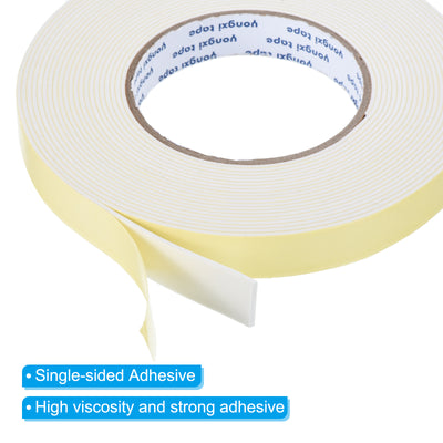 Harfington Foam Tape Weather Strip, 3 Rolls 18mmx2mmx8m Weather Stripping Door Seal EVA Foam Tape Insulation Strip