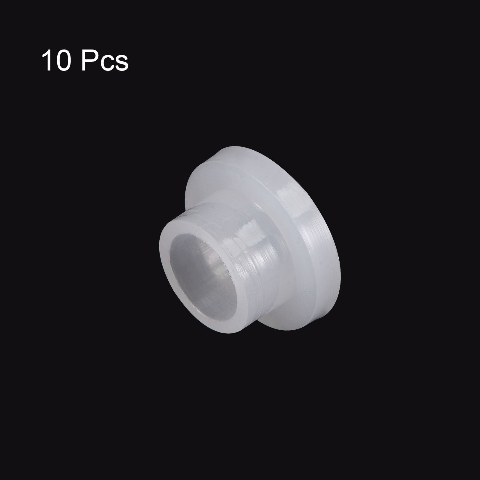10pcs Flanged Sleeve Bearings 6.1mmx8.1mmx6mm Nylon Bushings, White