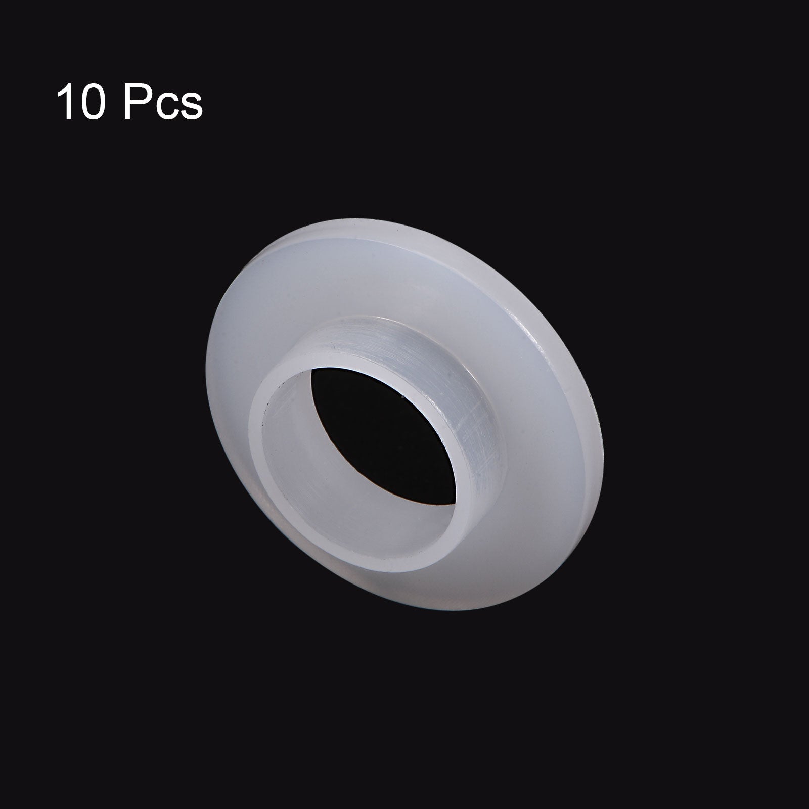 10pcs Flanged Sleeve Bearings 12mmx14mmx6mm Nylon Bushings, White