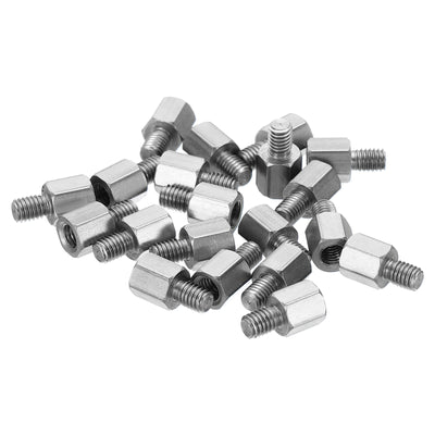 Harfington M3x5mm+4mm Male-Female Hex Standoff, 20 Pack Stainless Steel PCB Standoffs Screws for Motherboards, Computer Cases, Circuit Boards, Electronics