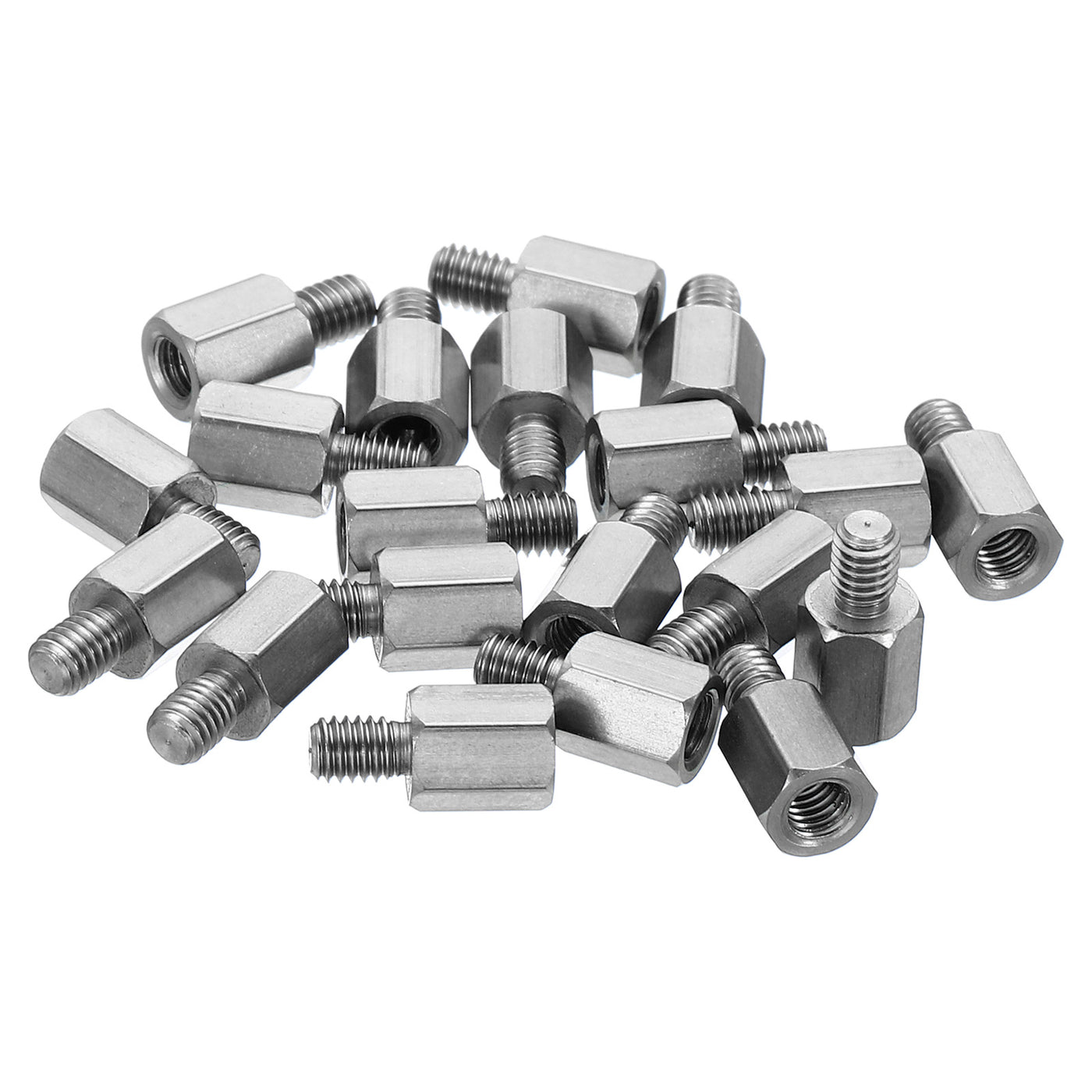 Harfington M3x6mm+4mm Male-Female Hex Standoff, 20 Pack Stainless Steel PCB Standoffs Screws for Motherboards, Computer Cases, Circuit Boards, Electronics