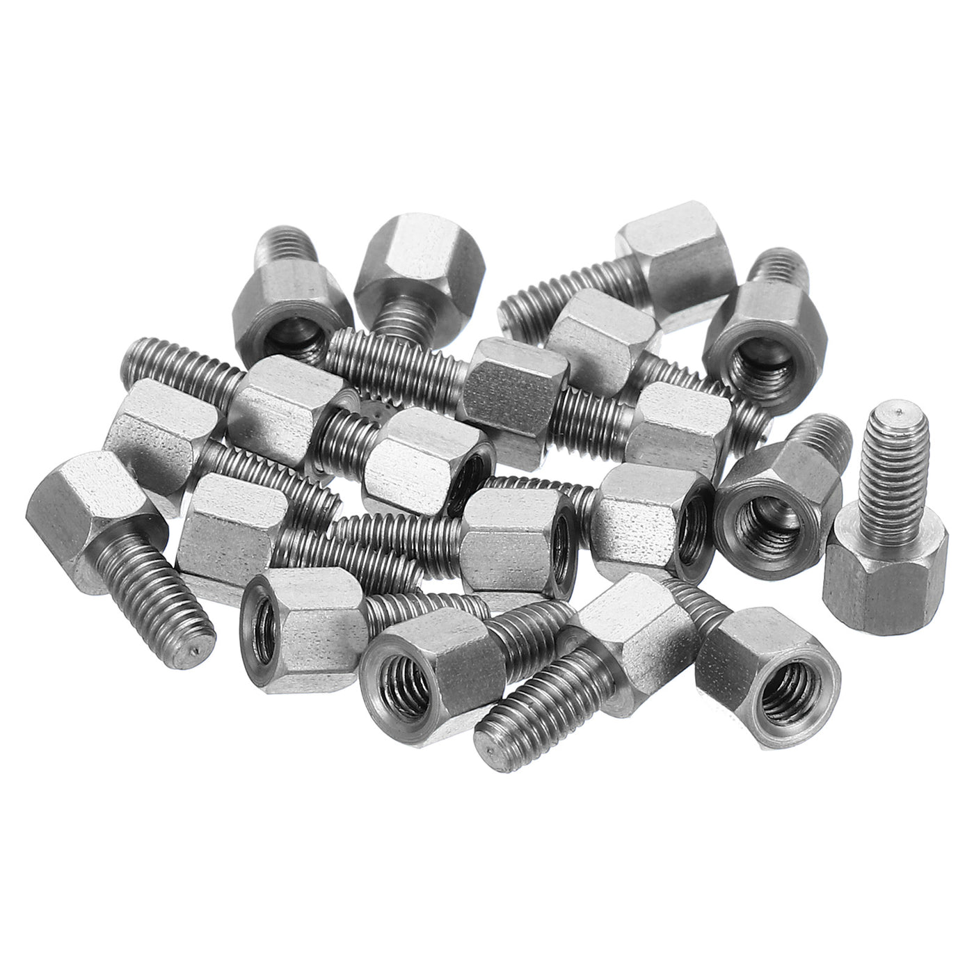 Harfington M3x4mm+6mm Male-Female Hex Standoff, 20 Pack Stainless Steel PCB Standoffs Screws for Motherboards, Computer Cases, Circuit Boards, Electronics