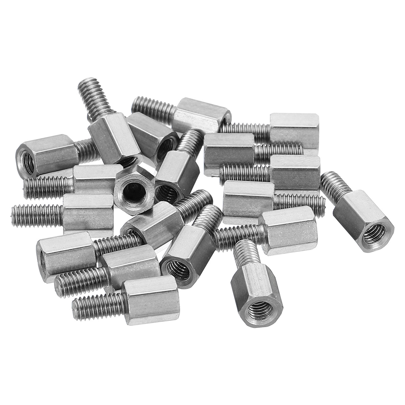 Harfington M3x6mm+6mm Male-Female Hex Standoff, 20 Pack Stainless Steel PCB Standoffs Screws for Motherboards, Computer Cases, Circuit Boards, Electronics