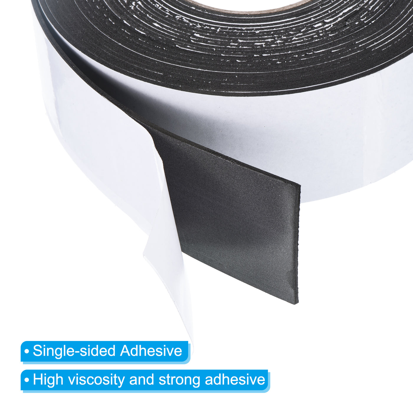 Harfington Foam Tape Weather Strip, 3 Rolls 60mmx2mmx10m Weather Stripping Door Seal EVA Foam Tape Insulation Strip